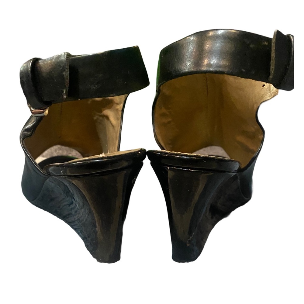 🌟 Black wedge buckle ankle strap - Picture 4 of 5